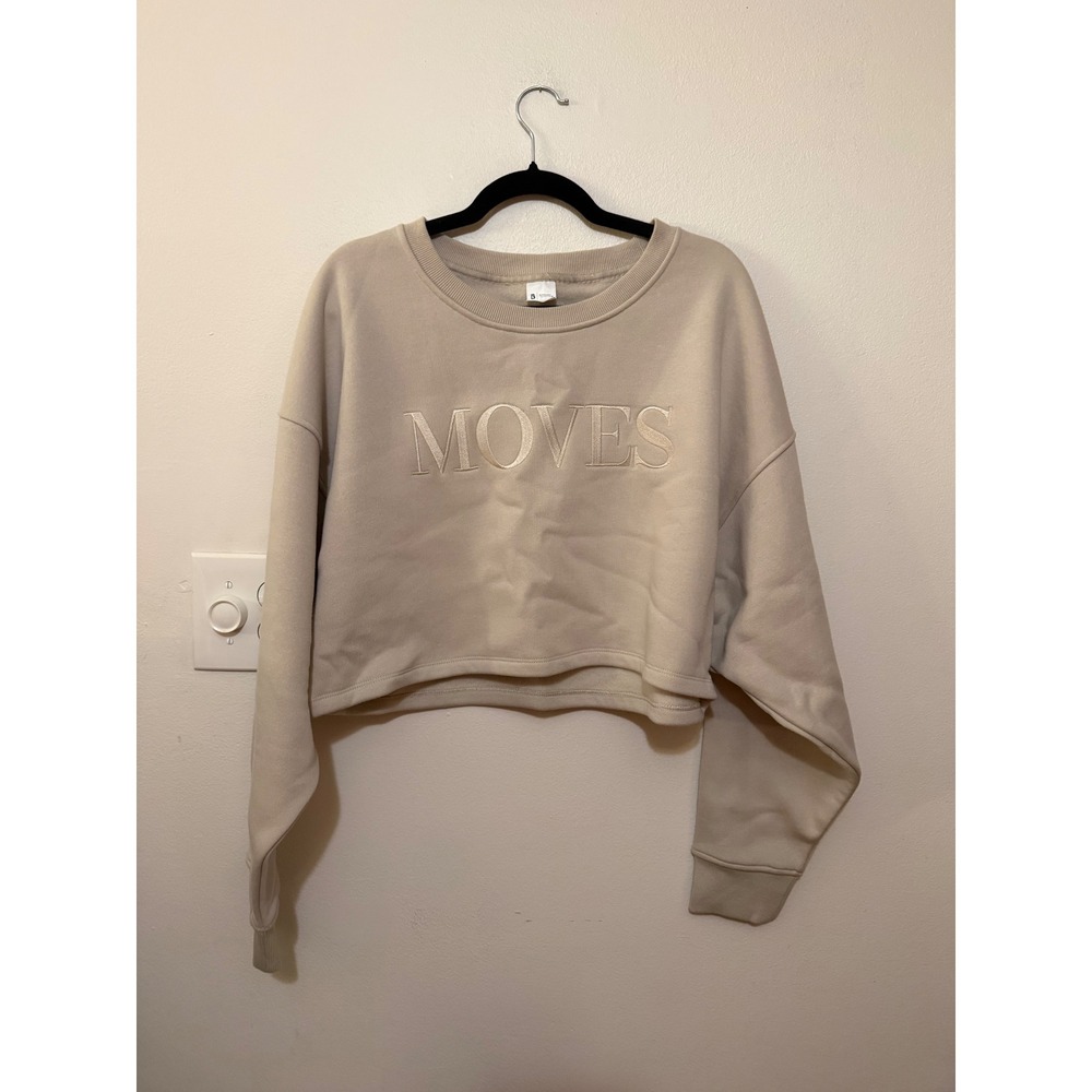 Buffbunny Collection Moves Fleece Crop Pullover Sweatshirt Size M